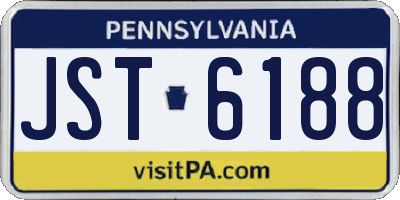 PA license plate JST6188