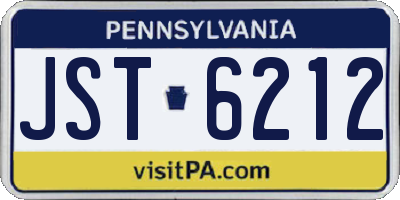 PA license plate JST6212