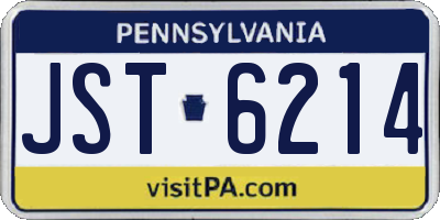 PA license plate JST6214