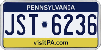 PA license plate JST6236