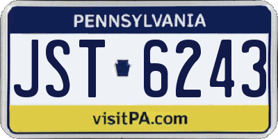 PA license plate JST6243
