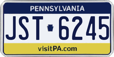PA license plate JST6245