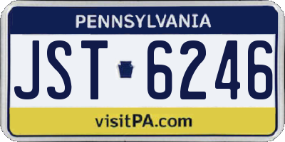 PA license plate JST6246