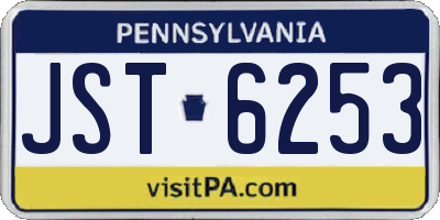 PA license plate JST6253