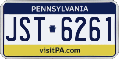 PA license plate JST6261