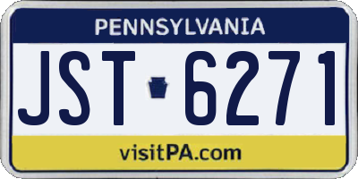 PA license plate JST6271