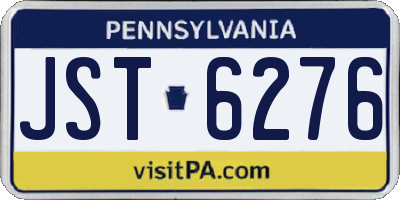 PA license plate JST6276