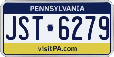 PA license plate JST6279