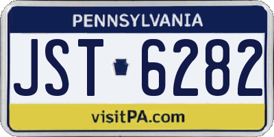 PA license plate JST6282