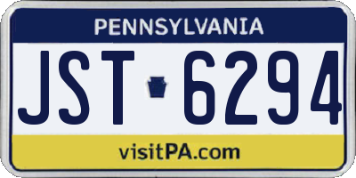 PA license plate JST6294