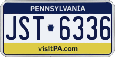 PA license plate JST6336