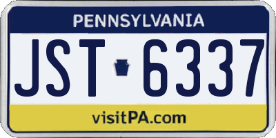 PA license plate JST6337