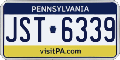 PA license plate JST6339