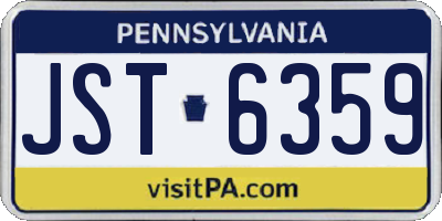 PA license plate JST6359