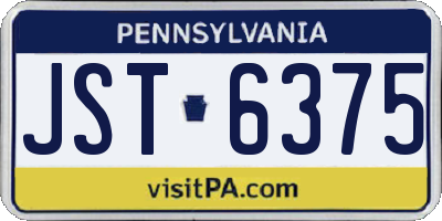 PA license plate JST6375