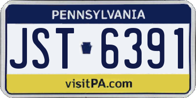 PA license plate JST6391