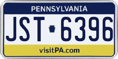 PA license plate JST6396