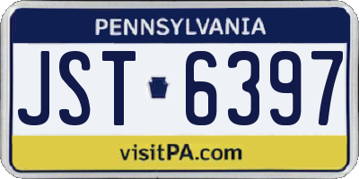 PA license plate JST6397