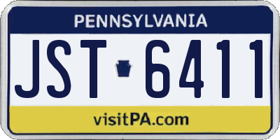 PA license plate JST6411