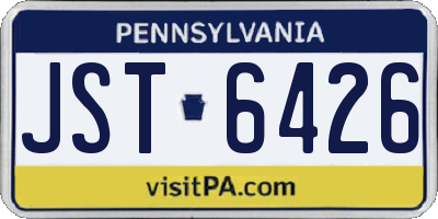 PA license plate JST6426