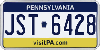 PA license plate JST6428