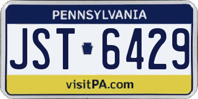 PA license plate JST6429