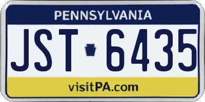 PA license plate JST6435