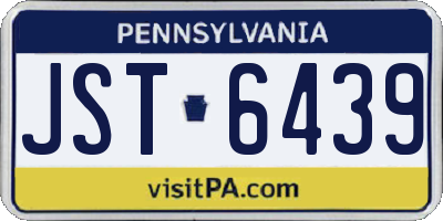 PA license plate JST6439