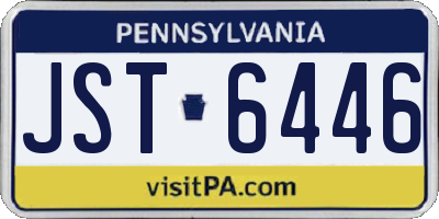 PA license plate JST6446