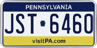 PA license plate JST6460