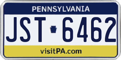 PA license plate JST6462