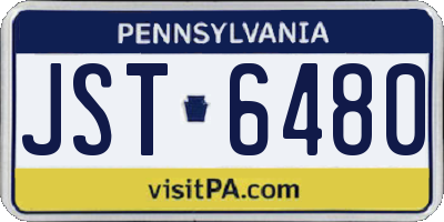 PA license plate JST6480