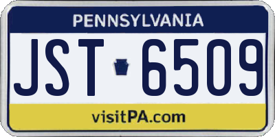 PA license plate JST6509