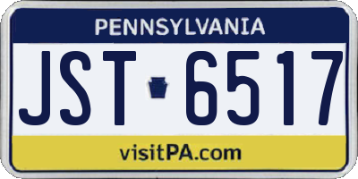 PA license plate JST6517