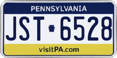 PA license plate JST6528