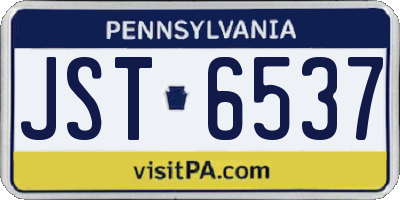 PA license plate JST6537