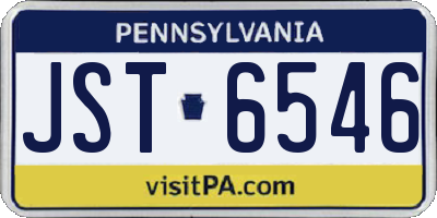 PA license plate JST6546