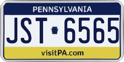 PA license plate JST6565