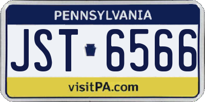 PA license plate JST6566
