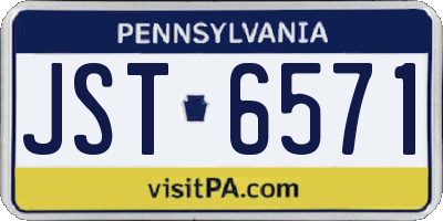 PA license plate JST6571