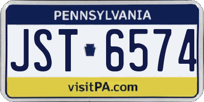 PA license plate JST6574