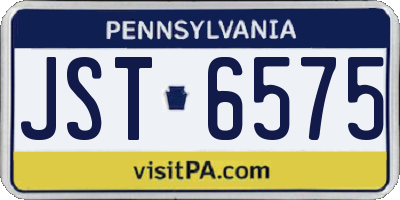 PA license plate JST6575