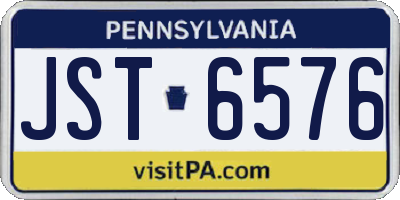 PA license plate JST6576
