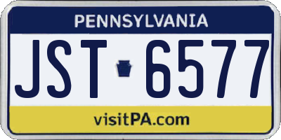 PA license plate JST6577