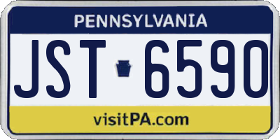 PA license plate JST6590