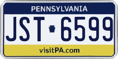 PA license plate JST6599