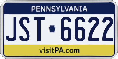 PA license plate JST6622