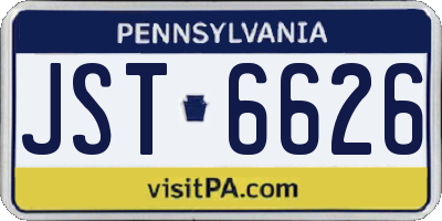 PA license plate JST6626