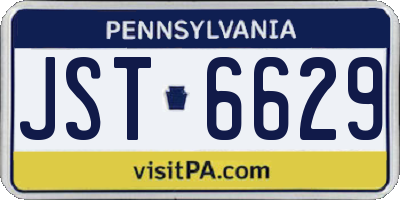 PA license plate JST6629
