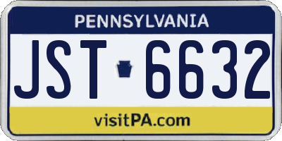 PA license plate JST6632